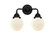 Beacon - 2 Light - 14 inch - Matte Black - Bath Vanity Light (3442|288-2W-BK-G201-6)