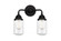 Dover - 2 Light - 13 inch - Matte Black - Bath Vanity Light (3442|288-2W-BK-G312)