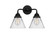 Cone - 2 Light - 16 inch - Matte Black - Bath Vanity Light (3442|288-2W-BK-G42)
