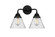 Cone - 2 Light - 16 inch - Matte Black - Bath Vanity Light (3442|288-2W-BK-G44)