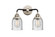 Bell - 2 Light - 13 inch - Black Polished Nickel - Bath Vanity Light (3442|288-2W-BPN-G54)
