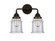 Canton - 2 Light - 14 inch - Oil Rubbed Bronze - Bath Vanity Light (3442|288-2W-OB-G184-LED)