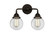 Beacon - 2 Light - 14 inch - Oil Rubbed Bronze - Bath Vanity Light (3442|288-2W-OB-G202-6-LED)