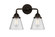 Cone - 2 Light - 14 inch - Oil Rubbed Bronze - Bath Vanity Light (3442|288-2W-OB-G64)