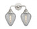 Geneseo - 2 Light - 15 inch - Polished Chrome - Bath Vanity Light (3442|288-2W-PC-G165-LED)