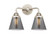 Cone - 2 Light - 14 inch - Polished Nickel - Bath Vanity Light (3442|288-2W-PN-G63-LED)