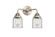 Bell - 2 Light - 13 inch - Brushed Satin Nickel - Bath Vanity Light (3442|288-2W-SN-G52)