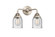 Bell - 2 Light - 13 inch - Brushed Satin Nickel - Bath Vanity Light (3442|288-2W-SN-G54-LED)