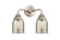 Bell - 2 Light - 13 inch - Brushed Satin Nickel - Bath Vanity Light (3442|288-2W-SN-G58-LED)