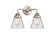 Cone - 2 Light - 14 inch - Brushed Satin Nickel - Bath Vanity Light (3442|288-2W-SN-G62)