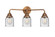Bell - 3 Light - 23 inch - Antique Copper - Bath Vanity Light (3442|288-3W-AC-G54)
