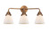 Cone - 3 Light - 24 inch - Antique Copper - Bath Vanity Light (3442|288-3W-AC-G61-LED)
