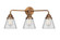 Cone - 3 Light - 24 inch - Antique Copper - Bath Vanity Light (3442|288-3W-AC-G62-LED)