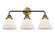 Cone - 3 Light - 26 inch - Black Antique Brass - Bath Vanity Light (3442|288-3W-BAB-G41)
