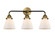 Cone - 3 Light - 24 inch - Black Antique Brass - Bath Vanity Light (3442|288-3W-BAB-G61)
