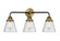 Cone - 3 Light - 24 inch - Black Antique Brass - Bath Vanity Light (3442|288-3W-BAB-G64)
