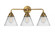 Cone - 3 Light - 26 inch - Brushed Brass - Bath Vanity Light (3442|288-3W-BB-G42)