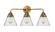 Cone - 3 Light - 26 inch - Brushed Brass - Bath Vanity Light (3442|288-3W-BB-G44)