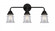 Canton - 3 Light - 23 inch - Matte Black - Bath Vanity Light (3442|288-3W-BK-G182S)