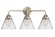 Cone - 3 Light - 26 inch - Brushed Satin Nickel - Bath Vanity Light (3442|288-3W-SN-G42-LED)