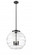 Athens Deco Swirl - 3 Light - 18 inch - Matte Black - Cord hung - Pendant (3442|221-3S-BK-G1213-18)