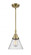 Cone - 1 Light - 8 inch - Antique Brass - Mini Pendant (3442|447-1S-AB-G44-LED)