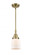 Bell - 1 Light - 5 inch - Antique Brass - Mini Pendant (3442|447-1S-AB-G51)