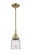 Bell - 1 Light - 5 inch - Antique Brass - Mini Pendant (3442|447-1S-AB-G52-LED)