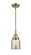 Bell - 1 Light - 5 inch - Antique Brass - Mini Pendant (3442|447-1S-AB-G58)