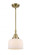 Bell - 1 Light - 8 inch - Antique Brass - Mini Pendant (3442|447-1S-AB-G71)