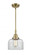 Bell - 1 Light - 8 inch - Antique Brass - Mini Pendant (3442|447-1S-AB-G72)