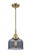 Bell - 1 Light - 8 inch - Antique Brass - Mini Pendant (3442|447-1S-AB-G73-LED)