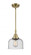 Bell - 1 Light - 8 inch - Antique Brass - Mini Pendant (3442|447-1S-AB-G74)