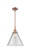 Cone - 1 Light - 12 inch - Antique Copper - Mini Pendant (3442|447-1S-AC-G42-L-LED)