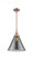 Cone - 1 Light - 12 inch - Antique Copper - Mini Pendant (3442|447-1S-AC-G43-L-LED)