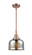 Bell - 1 Light - 8 inch - Antique Copper - Mini Pendant (3442|447-1S-AC-G78-LED)