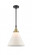 Cone - 1 Light - 12 inch - Black Antique Brass - Mini Pendant (3442|447-1S-BAB-G41-L-LED)