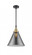 Cone - 1 Light - 12 inch - Black Antique Brass - Mini Pendant (3442|447-1S-BAB-G43-L-LED)