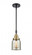 Bell - 1 Light - 5 inch - Black Antique Brass - Mini Pendant (3442|447-1S-BAB-G58-LED)