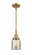 Bell - 1 Light - 5 inch - Brushed Brass - Mini Pendant (3442|447-1S-BB-G58-LED)
