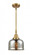 Bell - 1 Light - 8 inch - Brushed Brass - Mini Pendant (3442|447-1S-BB-G78-LED)
