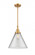 Cone - 1 Light - 12 inch - Satin Gold - Mini Pendant (3442|447-1S-SG-G42-L-LED)