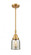 Bell - 1 Light - 5 inch - Satin Gold - Mini Pendant (3442|447-1S-SG-G58-LED)