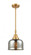 Bell - 1 Light - 8 inch - Satin Gold - Mini Pendant (3442|447-1S-SG-G78)