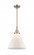 Cone - 1 Light - 12 inch - Brushed Satin Nickel - Mini Pendant (3442|447-1S-SN-G41-L-LED)