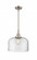 Bell - 1 Light - 12 inch - Brushed Satin Nickel - Mini Pendant (3442|447-1S-SN-G72-L-LED)