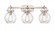 Newton Sphere - 3 Light - 27 inch - Brushed Satin Nickel - Bath Vanity Light (3442|410-3W-SN-7CL)