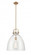 Newton Bell - 1 Light - 16 inch - Brushed Brass - Stem hung - Pendant (3442|412-1S-BB-16CL)