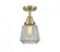 Chatham - 1 Light - 7 inch - Antique Brass - Semi-Flush Mount (3442|447-1C-AB-G142)