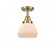 Fulton - 1 Light - 7 inch - Antique Brass - Semi-Flush Mount (3442|447-1C-AB-G171)